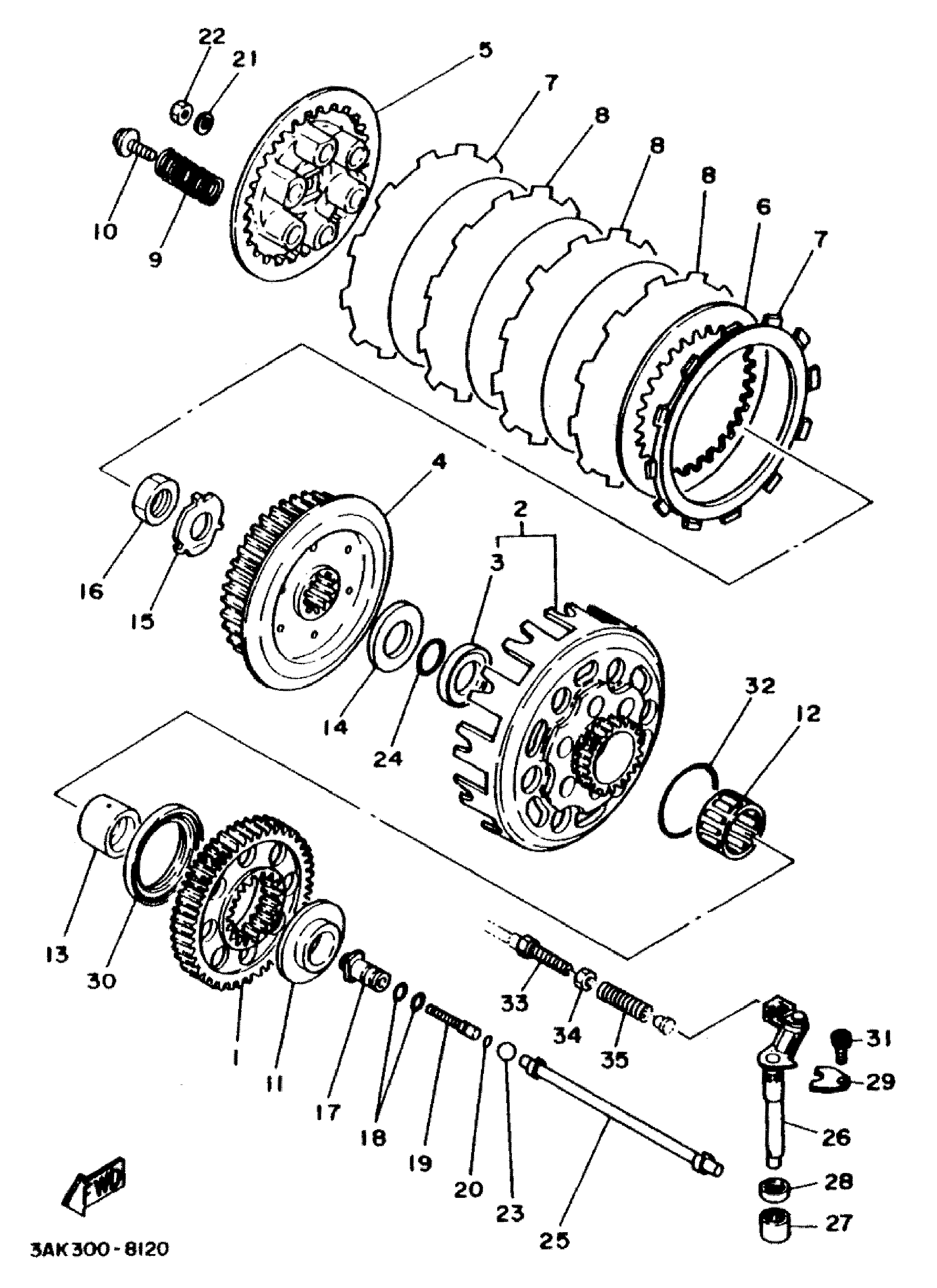 Technical Sports One, LLC 1990 Yamaha TZ250 (3TC1) Clutch / Clutch Plates 