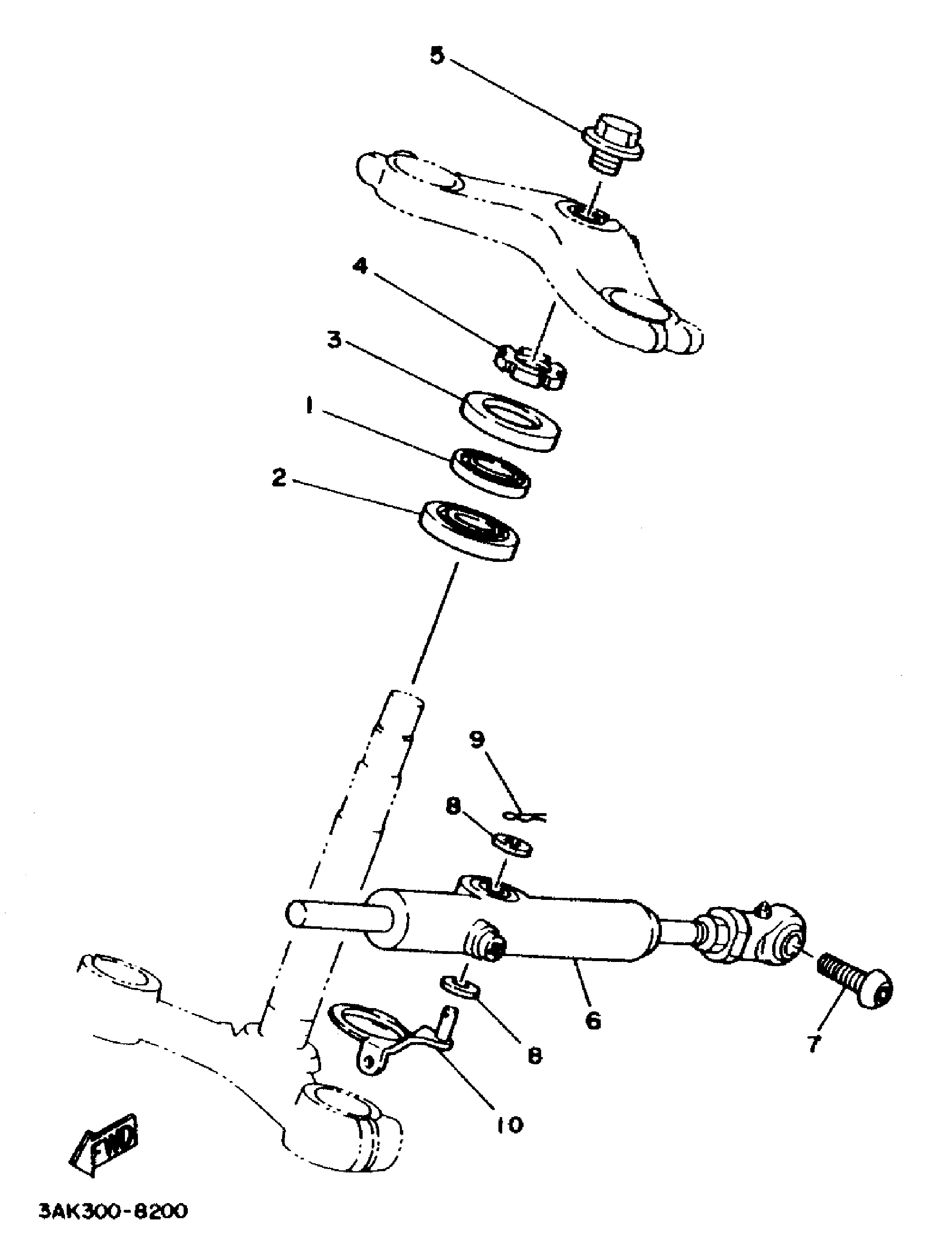 Technical Sports One, LLC 1990 Yamaha TZ250 (3TC1) Steering Stem / Steering Damper