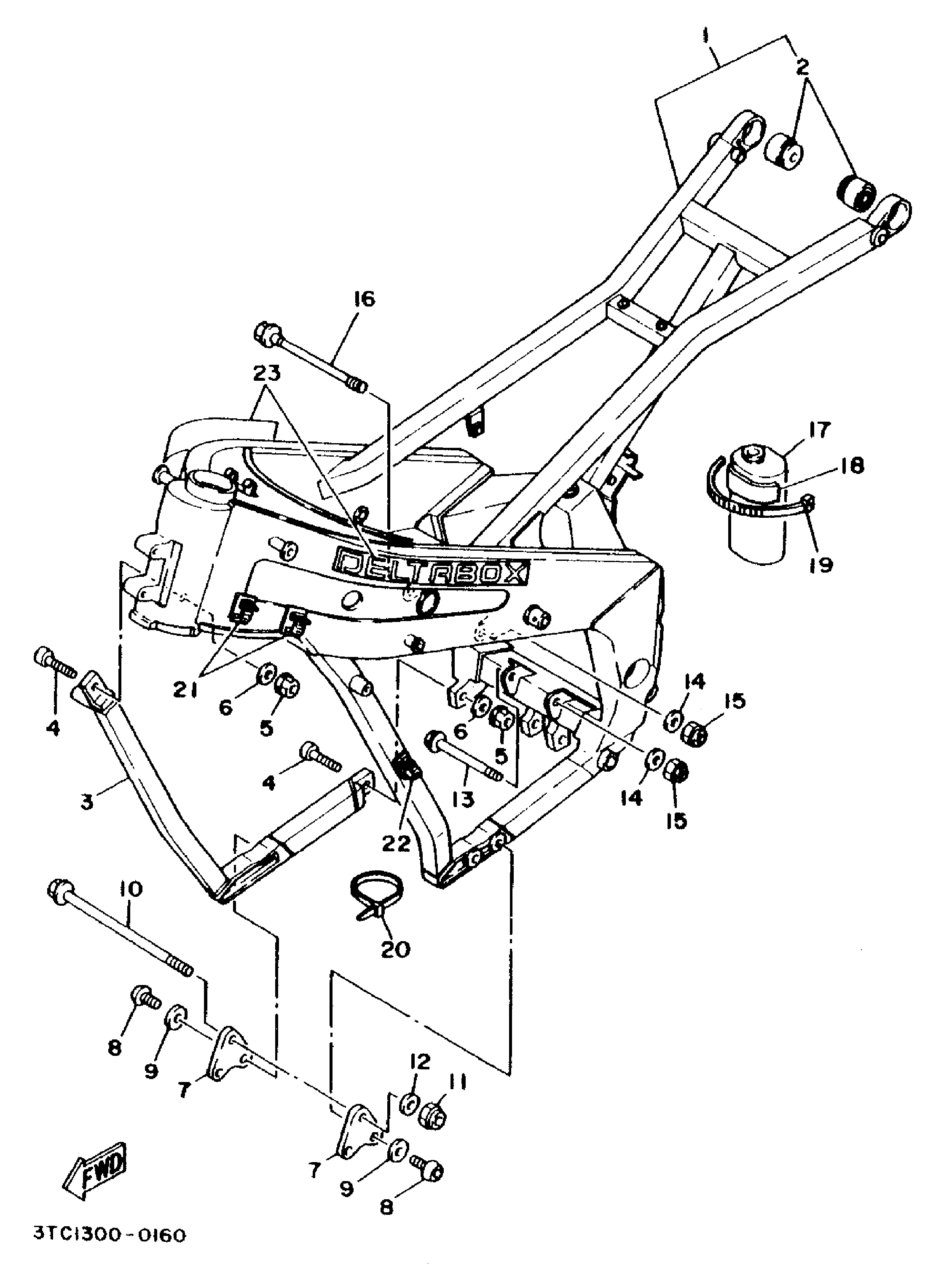 Technical Sports One, LLC 1990 Yamaha TZ250 (3TC1) the Frame / Seat Rail