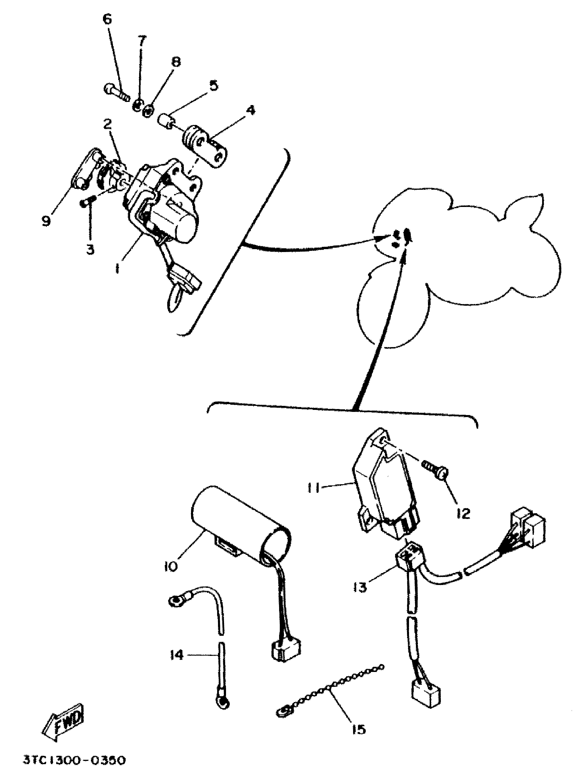 Technical Sports One, LLC 1990 Yamaha TZ250 (3TC1) the Voltage Regulator / Power Valve Control / Battery