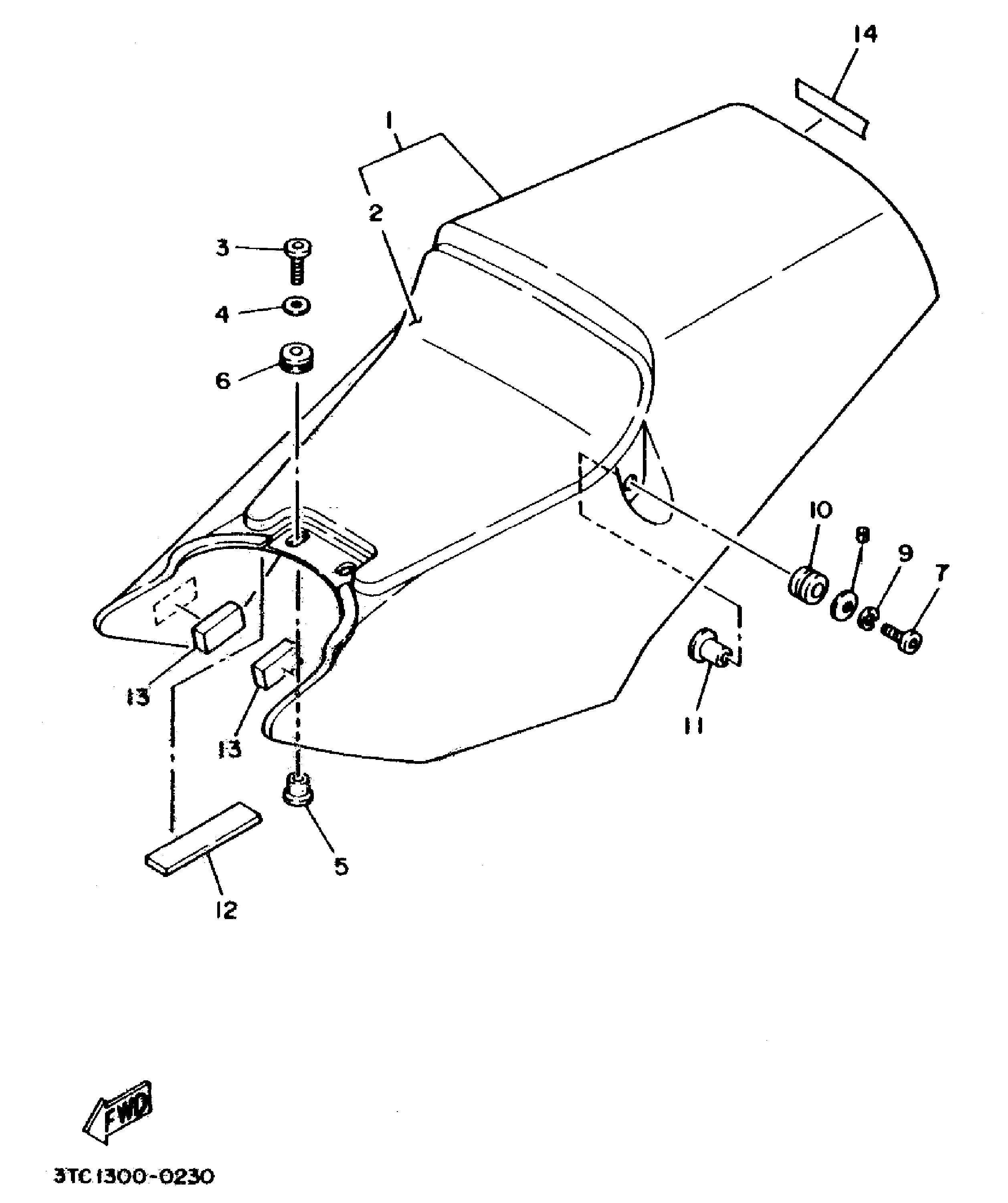 Technical Sports One, LLC 1990 Yamaha TZ250 (3TC1) Seat