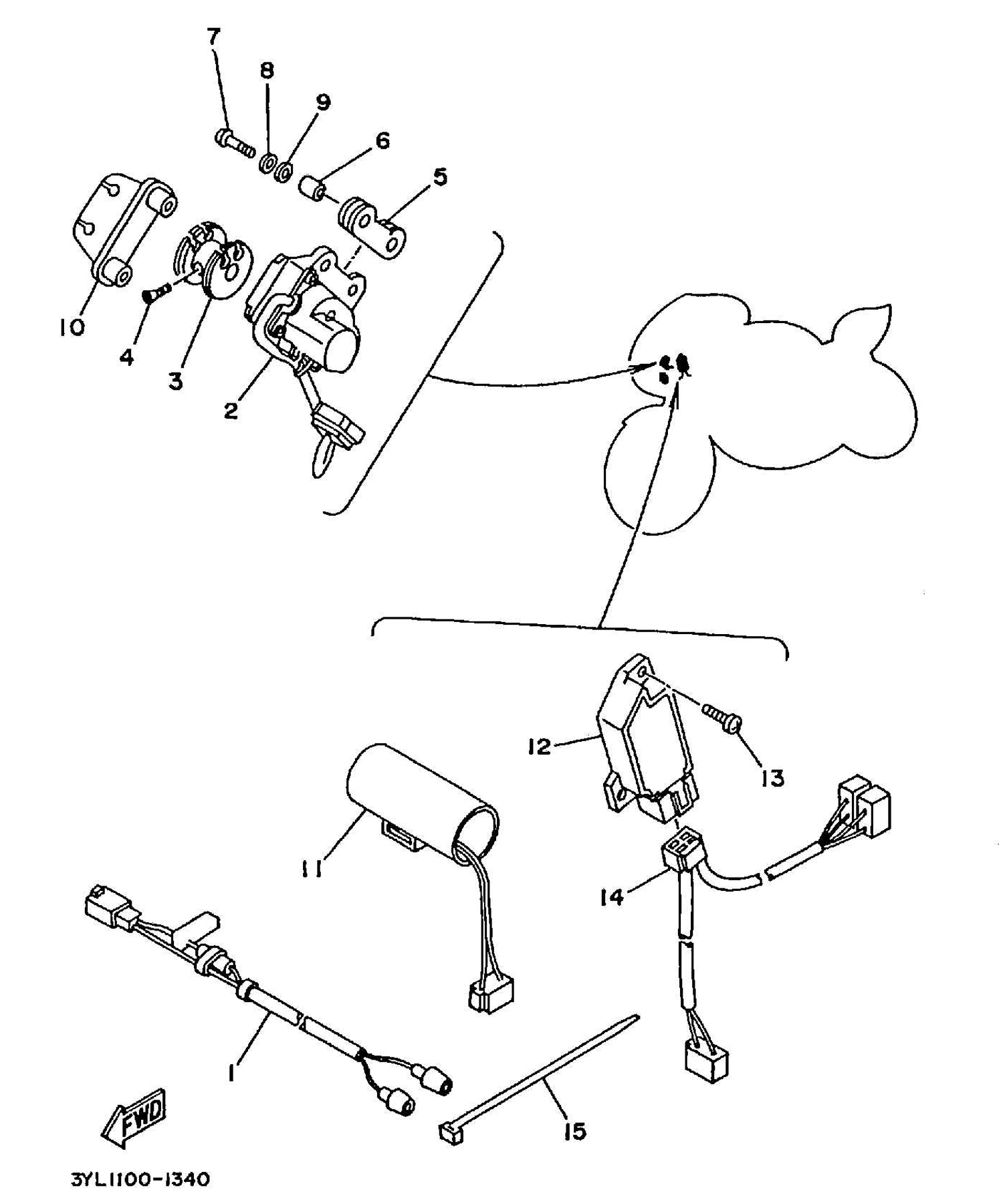 Technical Sports One, LLC 1991 Yamaha TZ250 (3YL1) the Voltage Regulator / Power Valve Control / Battery