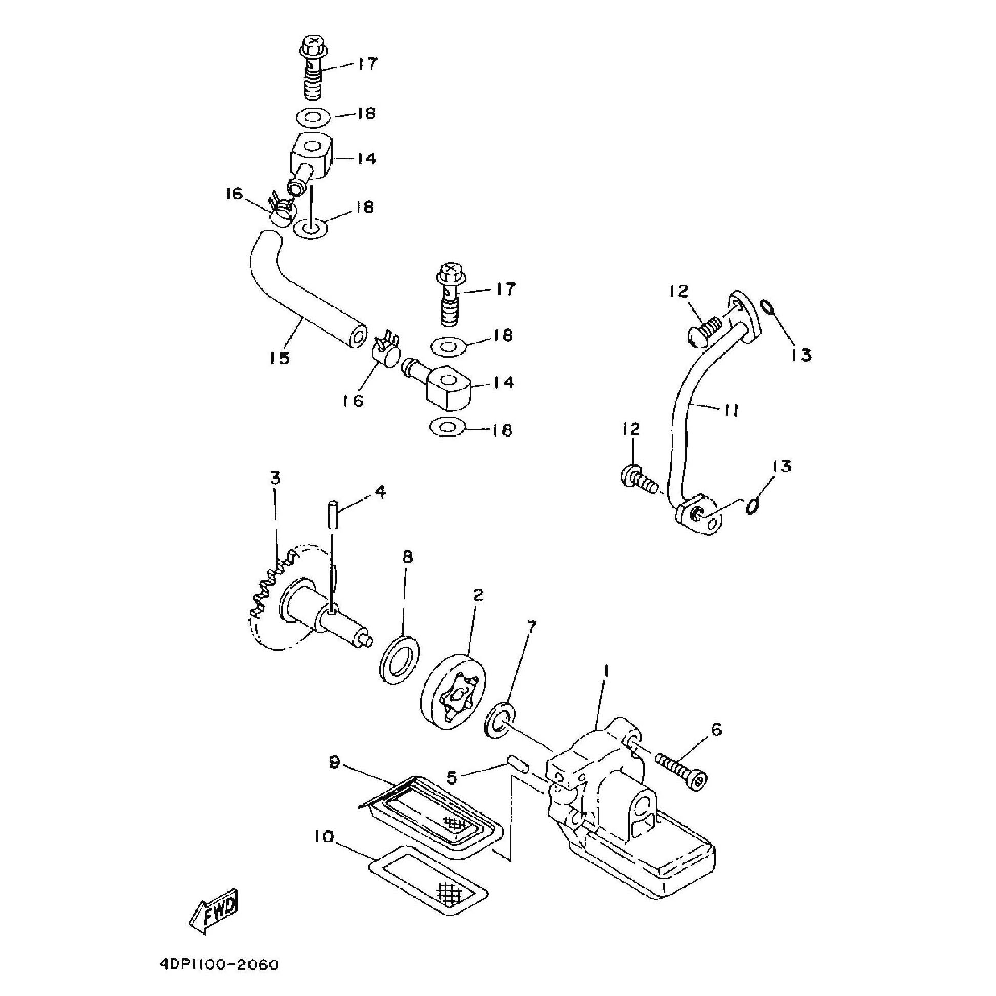 Technical Sports One, LLC 1992 Yamaha TZ250 (4DP1) Oil Pump and Oil Pump Parts