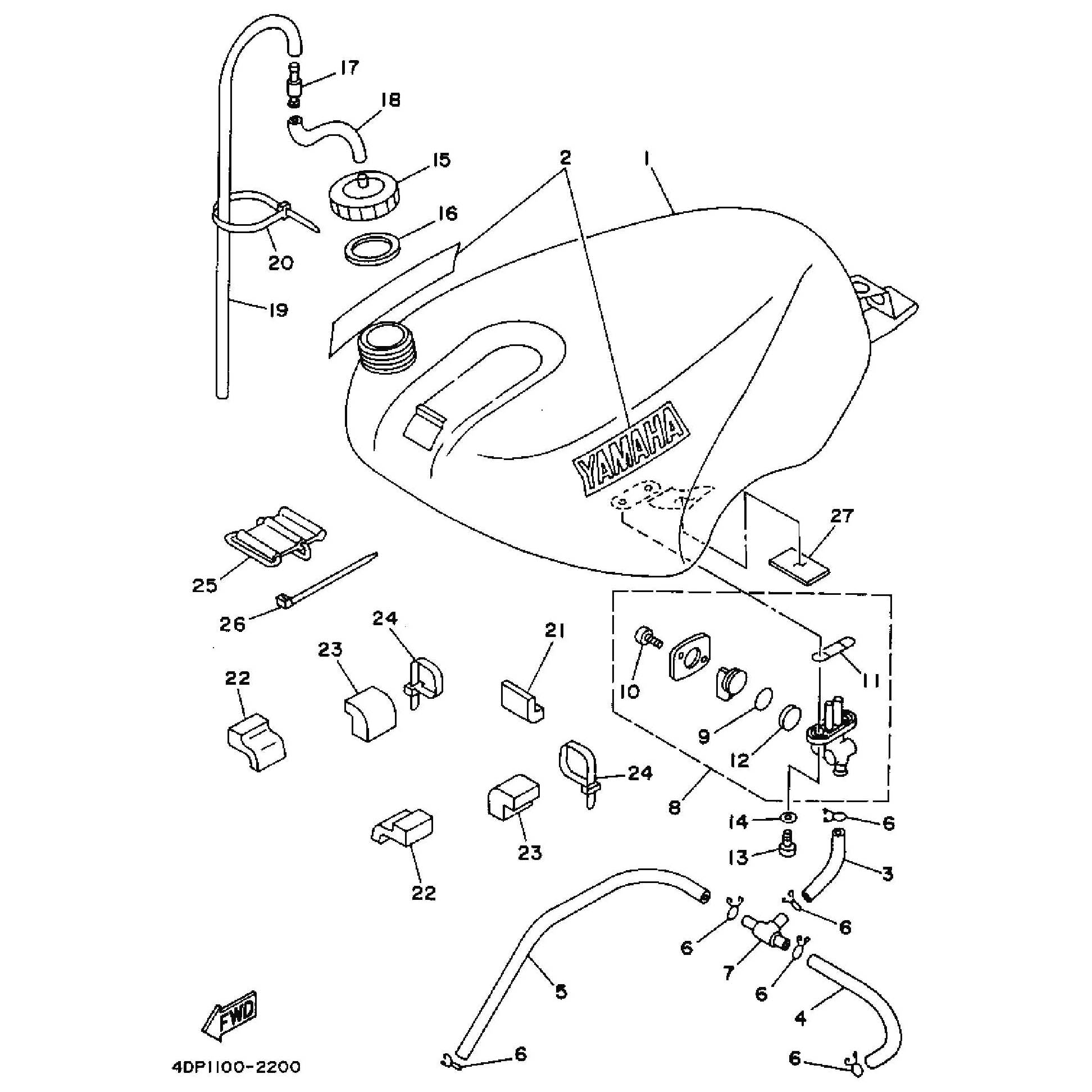 Technical Sports One, LLC 1992 Yamaha TZ250 (4DP1) the Fuel Tank