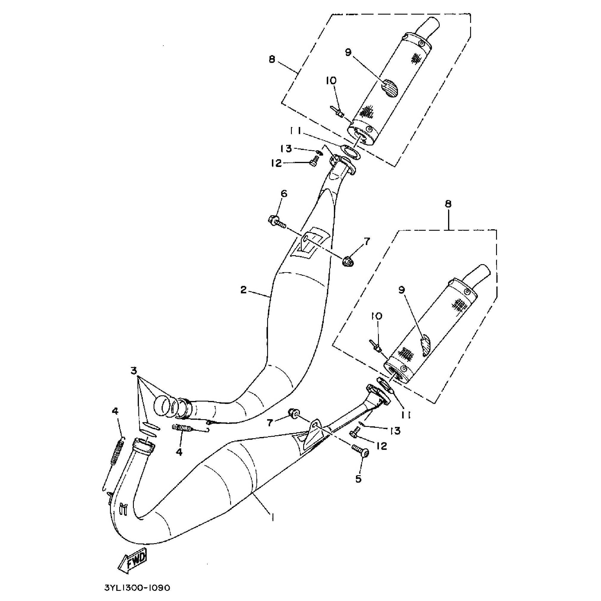 Technical Sports One, LLC 1992 Yamaha TZ250 (4DP1) the Expansion Chamber / Silencer