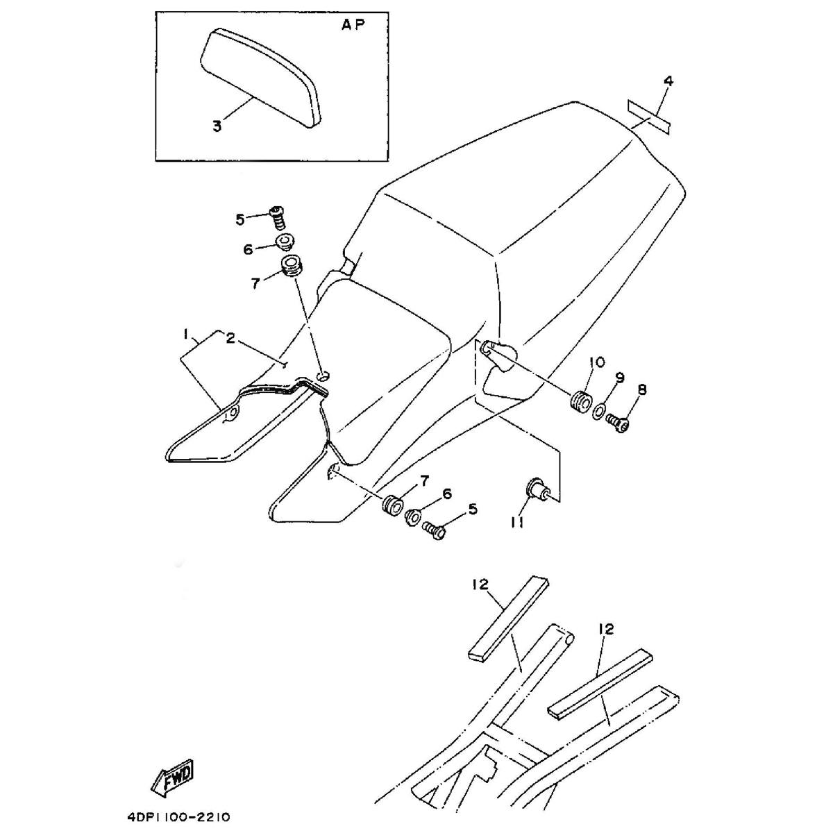 Technical Sports One, LLC 1992 Yamaha TZ250 (4DP1) Seat