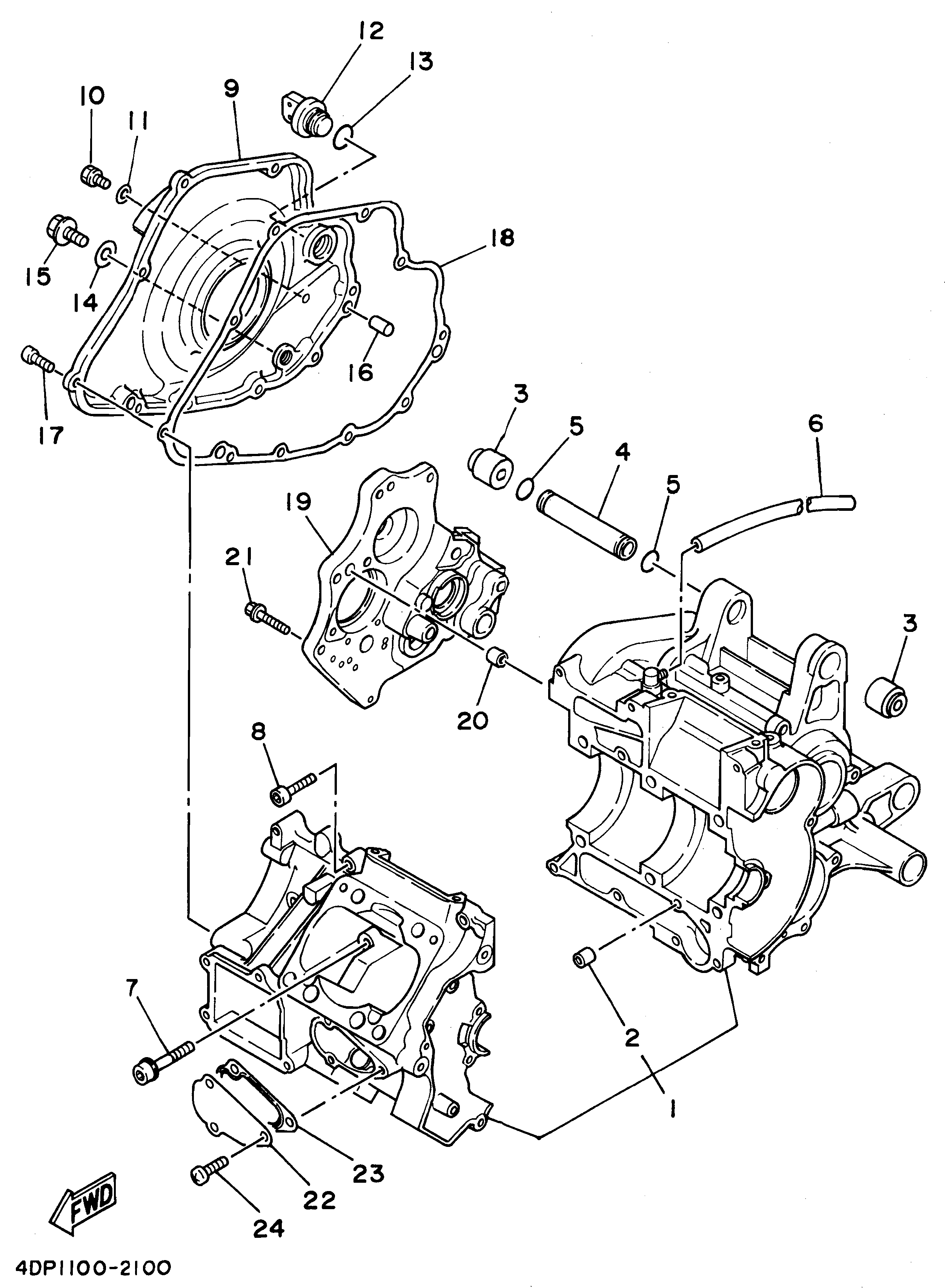 Technical Sports One, LLC 1994 Yamaha TZ250 (4DP3) Crankcase Set