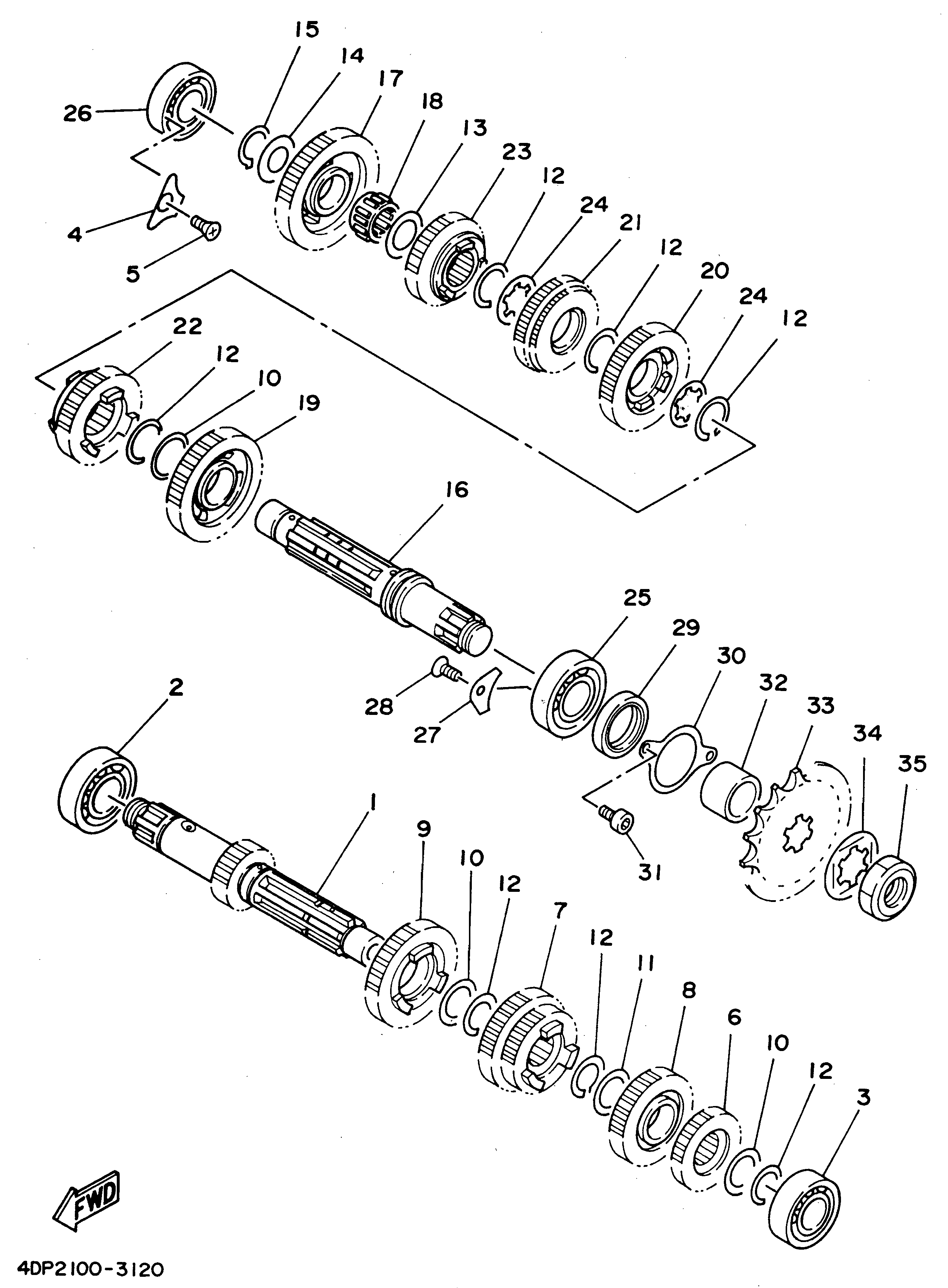 Technical Sports One, LLC 1994 Yamaha TZ250 (4DP3) Transmission