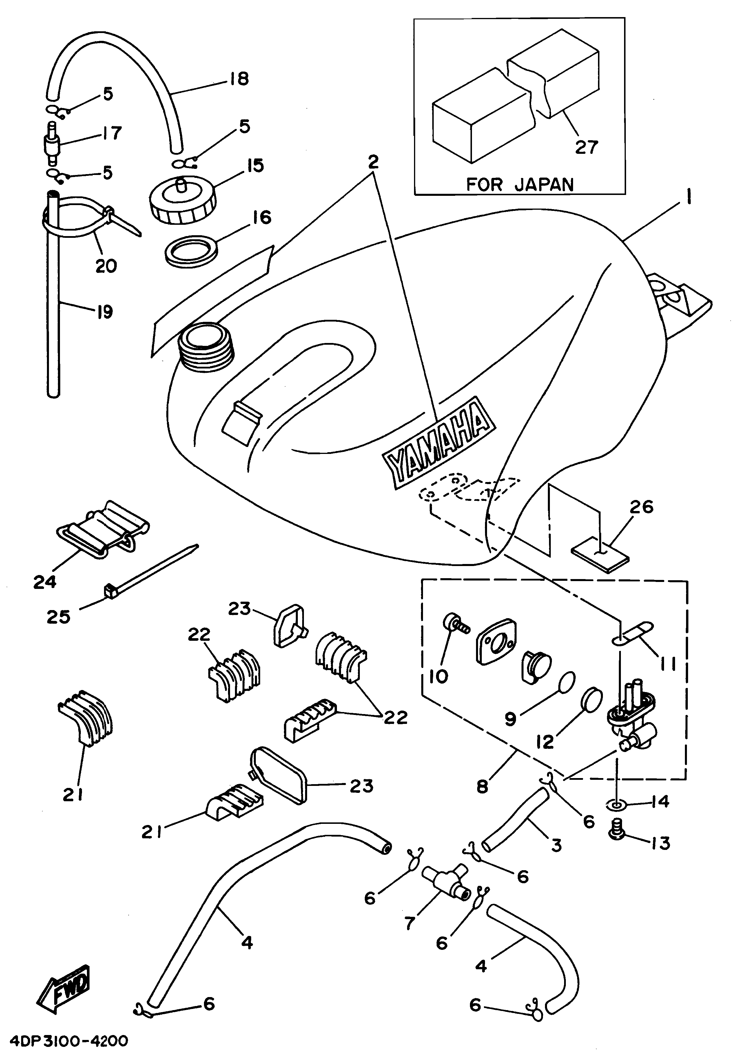 Technical Sports One, LLC 1994 Yamaha TZ250 (4DP3) the Fuel Tank