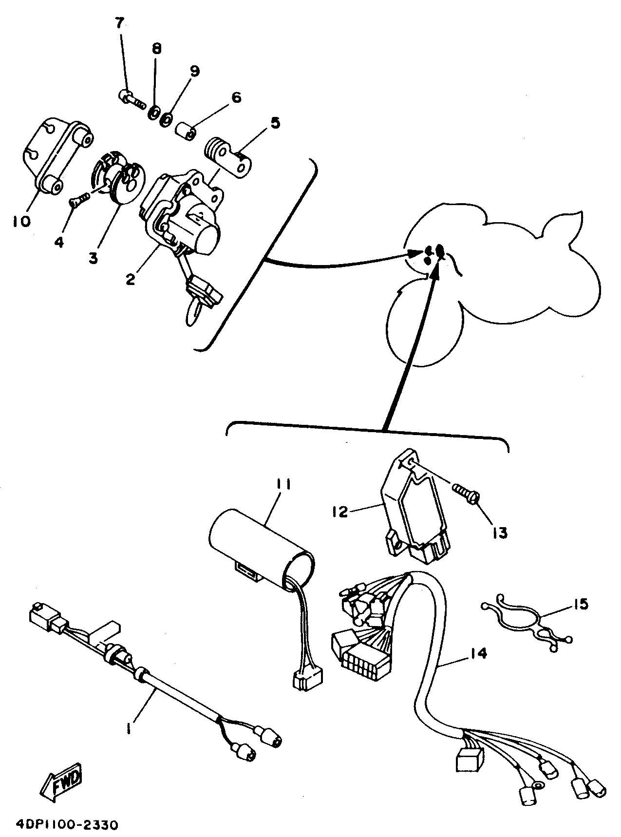 Technical Sports One, LLC 1994 Yamaha TZ250 (4DP3) the Voltage Regulator / Power Valve Control / Battery