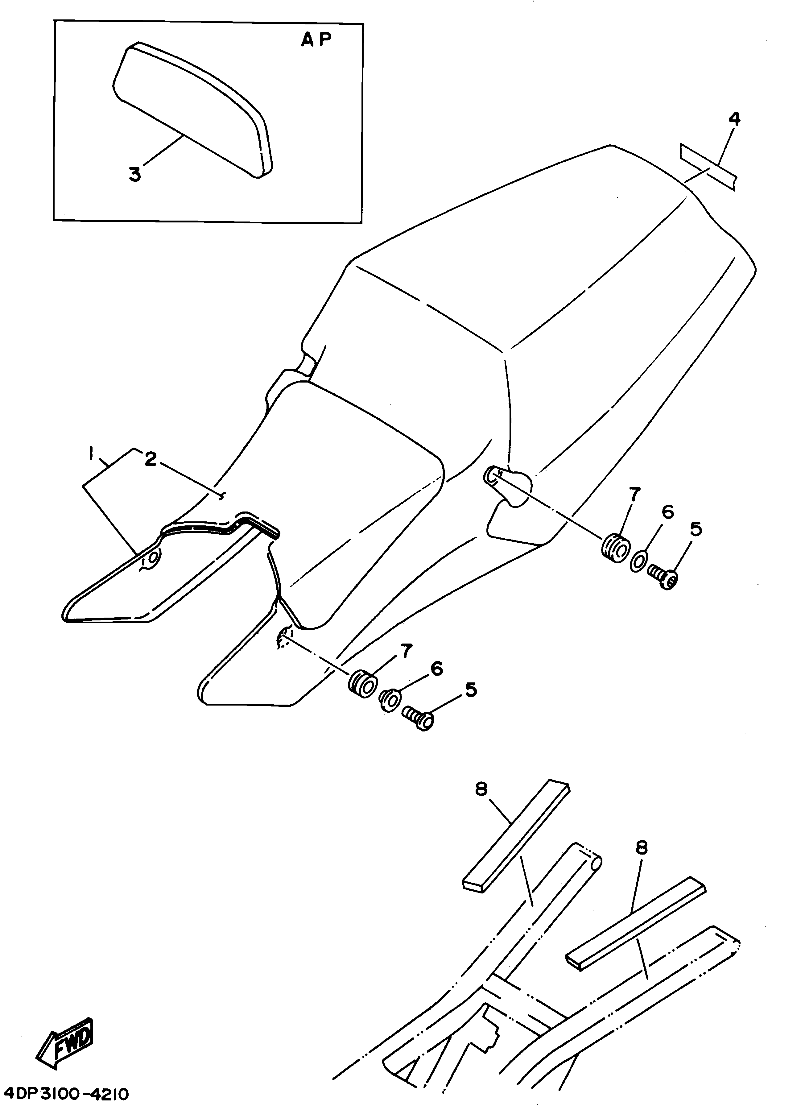 Technical Sports One, LLC 1994 Yamaha TZ250 (4DP3) Seat