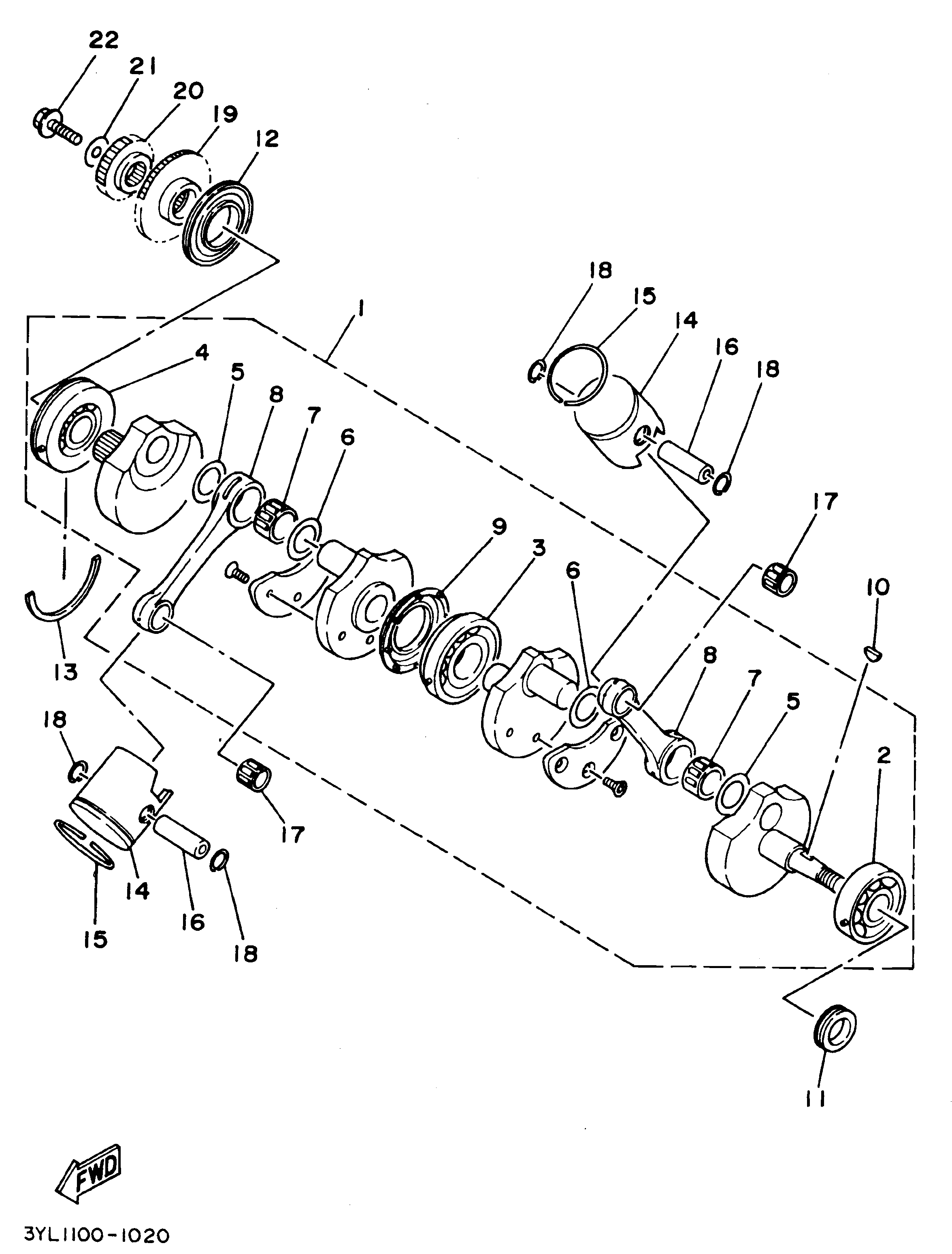 Technical Sports One, LLC 1997 Yamaha TZ250 (4TW2) Crankshaft / Piston