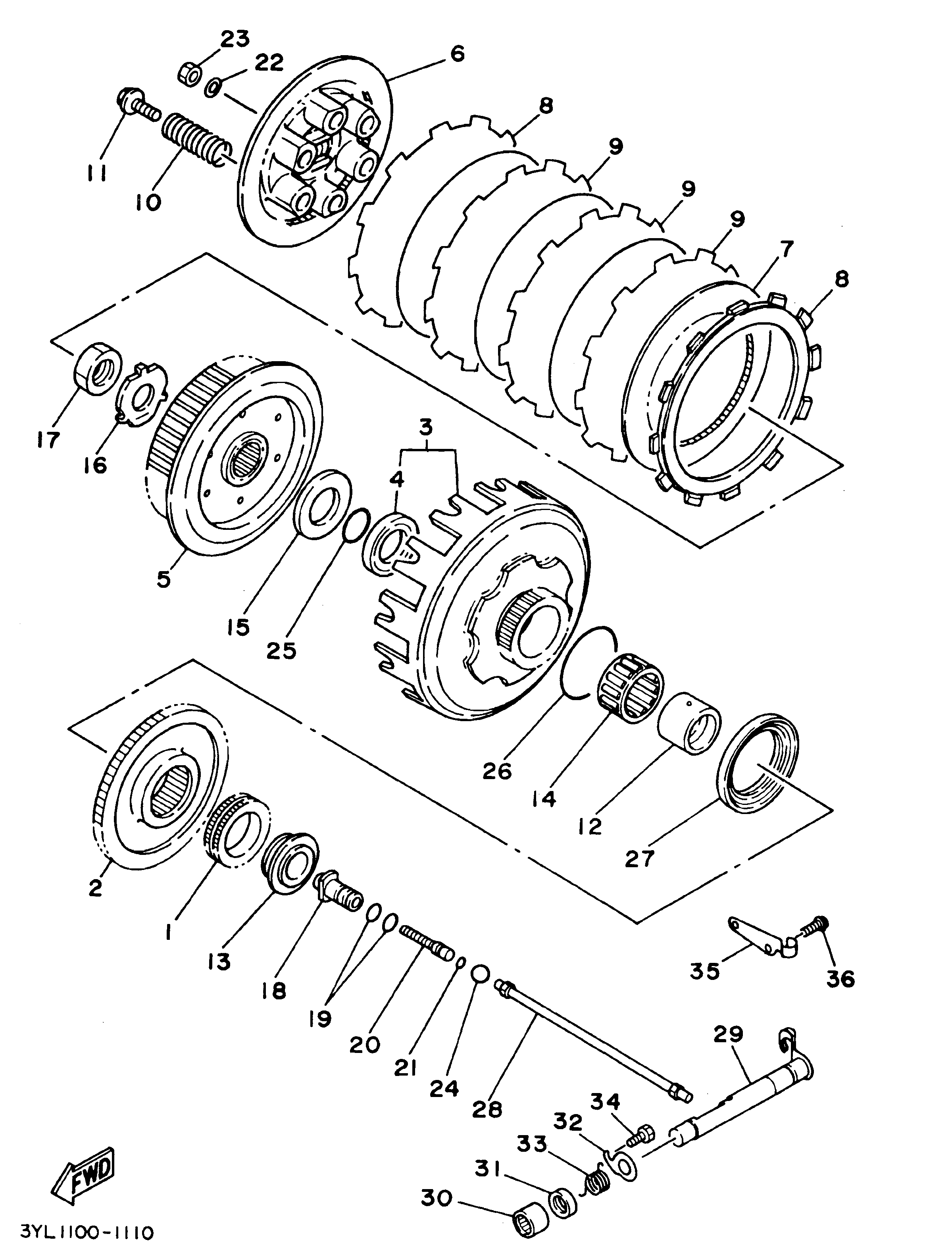 Technical Sports One, LLC 1997 Yamaha TZ250 (4TW2) Clutch