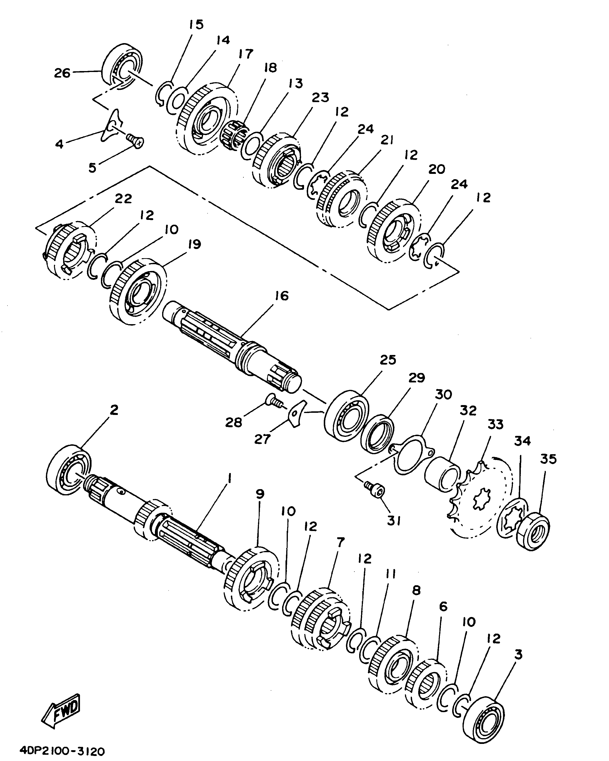 Technical Sports One, LLC 1997 Yamaha TZ250 (4TW2) Transmission