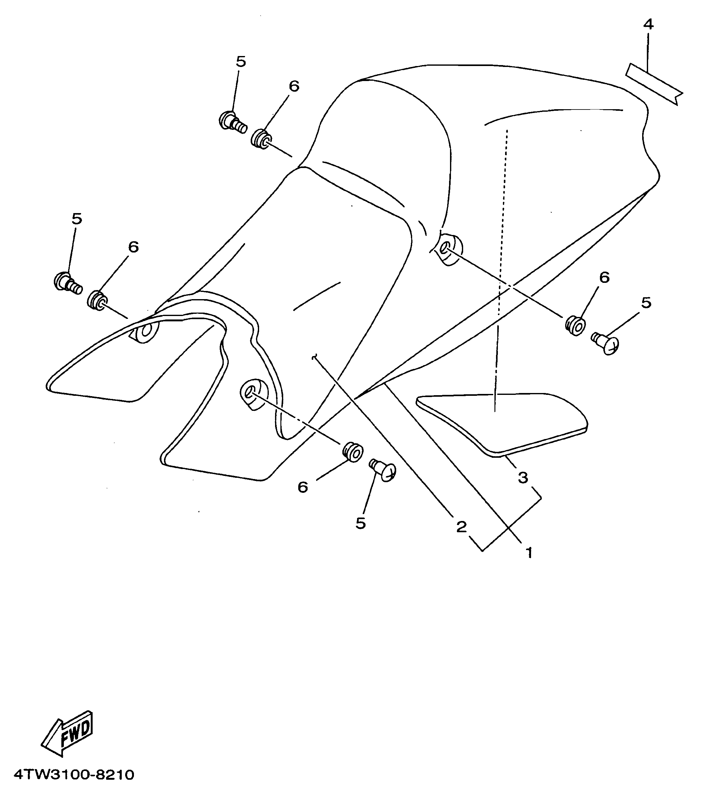 Technical Sports One, LLC 1998 Yamaha TZ250 (4TW3) Seat