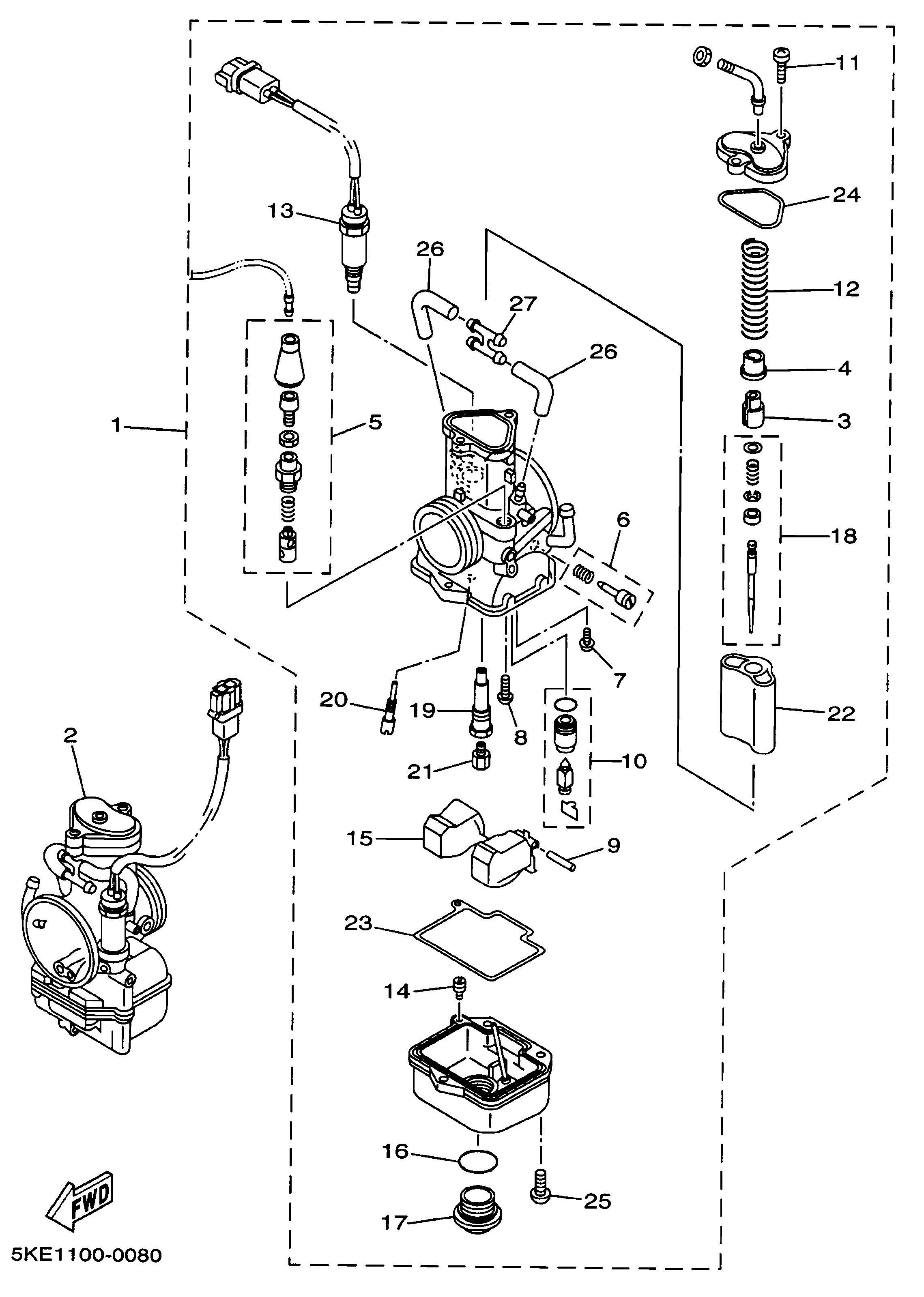 Technical Sports One, LLC 2000 Yamaha TZ250 (5KE1) Carburetor