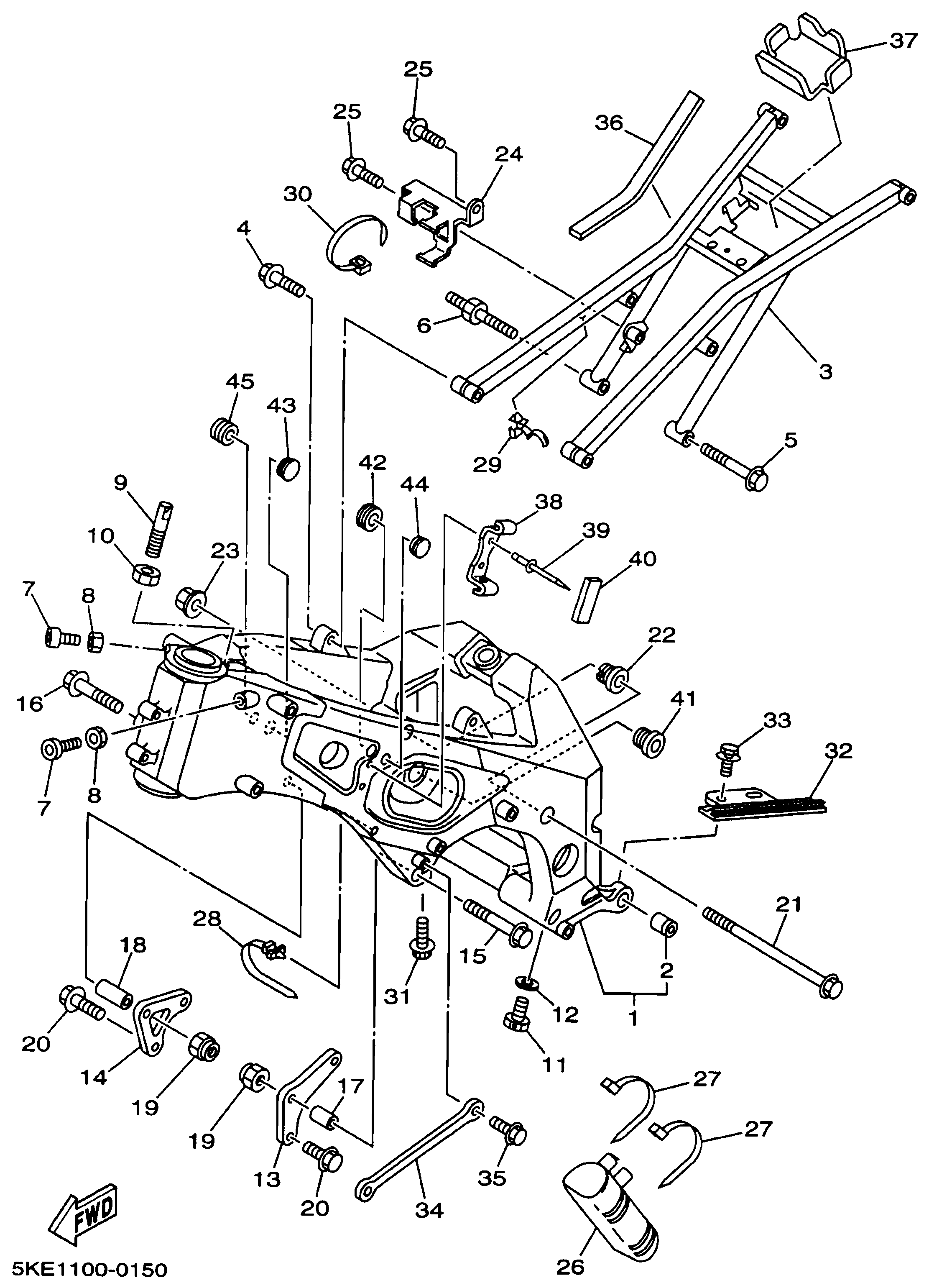 Technical Sports One, LLC 2000 Yamaha TZ250 (5KE1) the Frame / Seat Rail