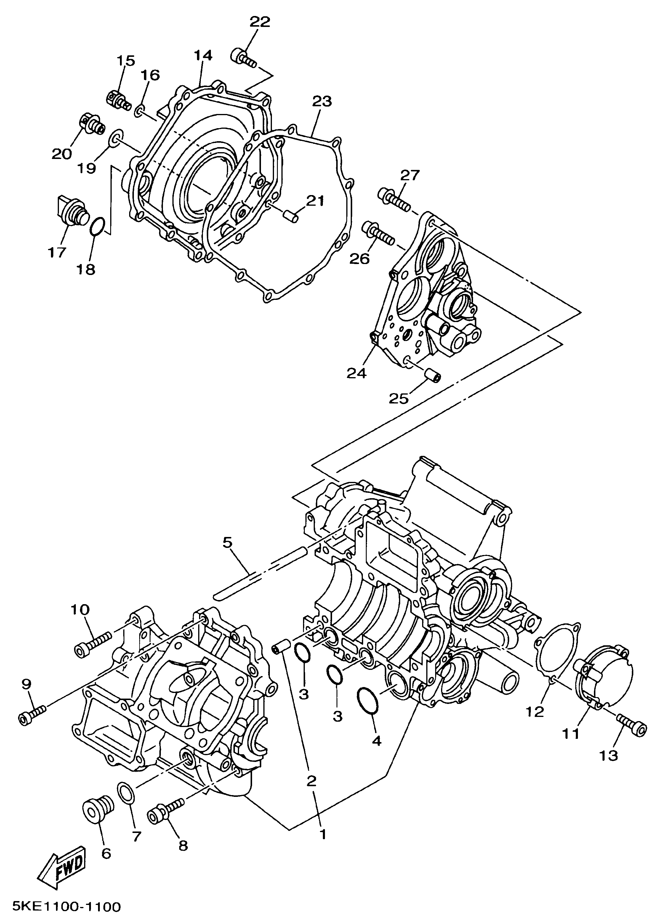 Technical Sports One, LLC 2001 Yamaha TZ250 (5KE2) Crankcase Set