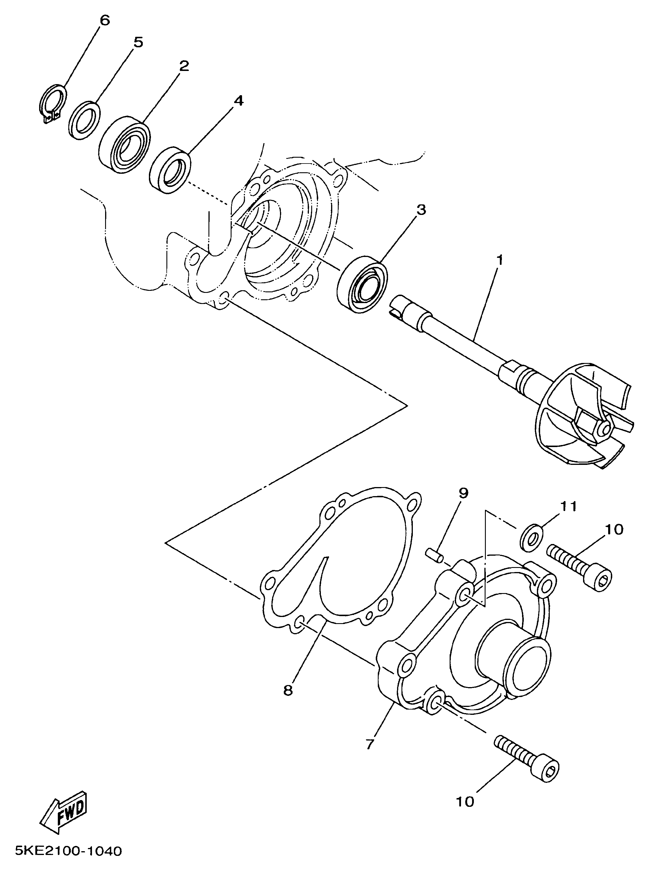 Technical Sports One, LLC 2001 Yamaha TZ250 (5KE2) Water Pump