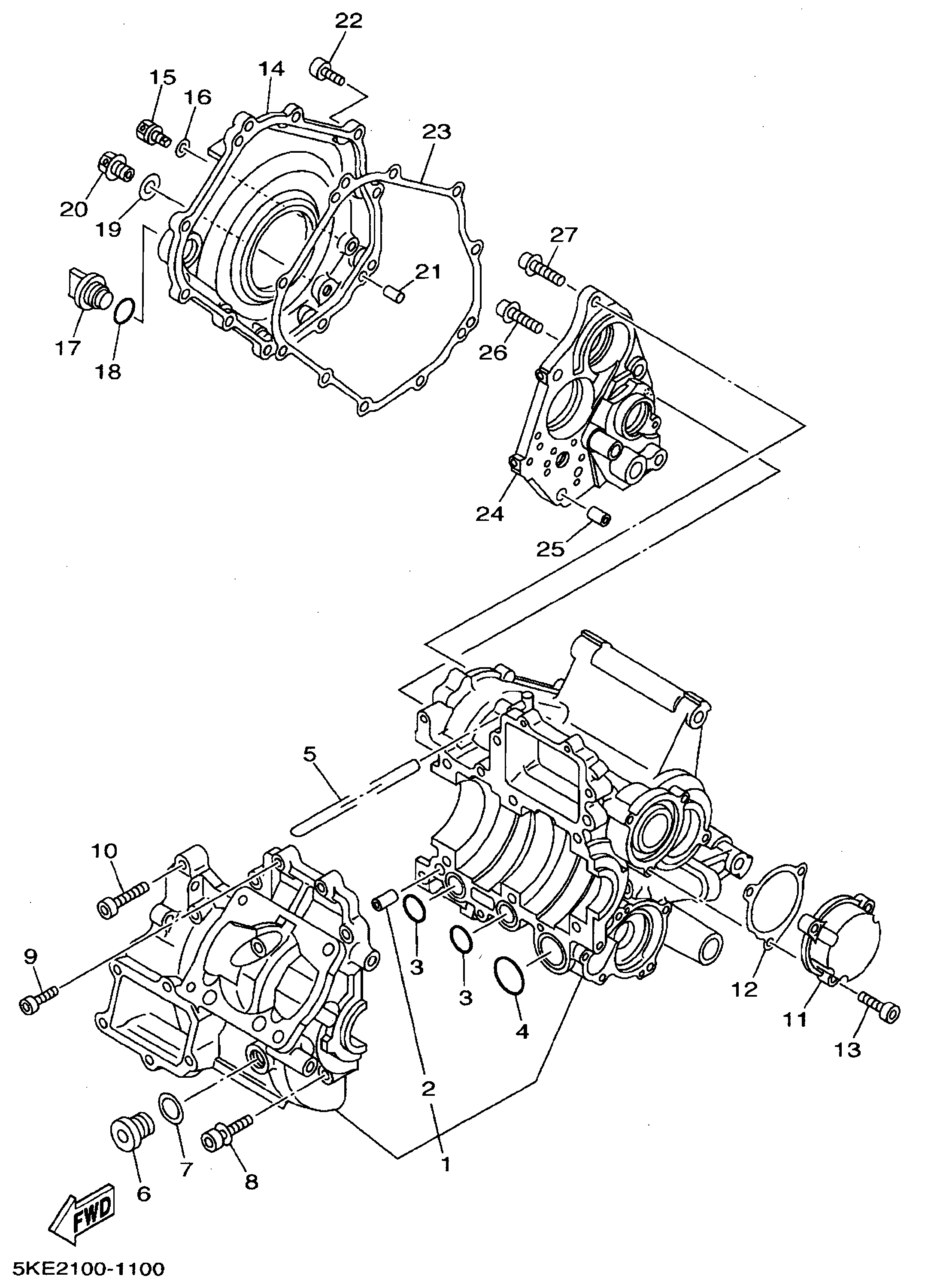 Technical Sports One, LLC 2002 Yamaha TZ250 (5KE3) Crankcase Set