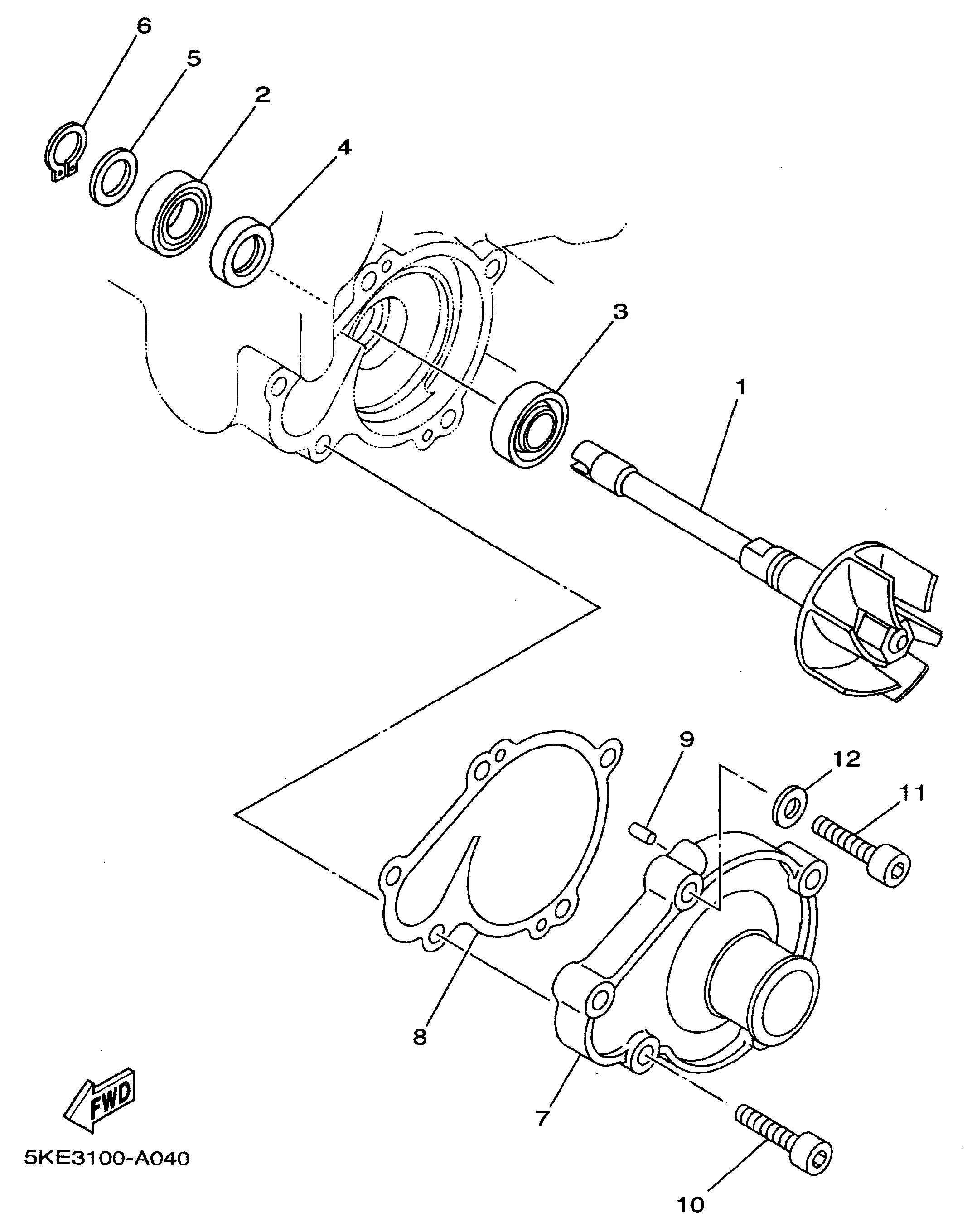 Technical Sports One, LLC 2002 Yamaha TZ250 (5KE3) Water Pump