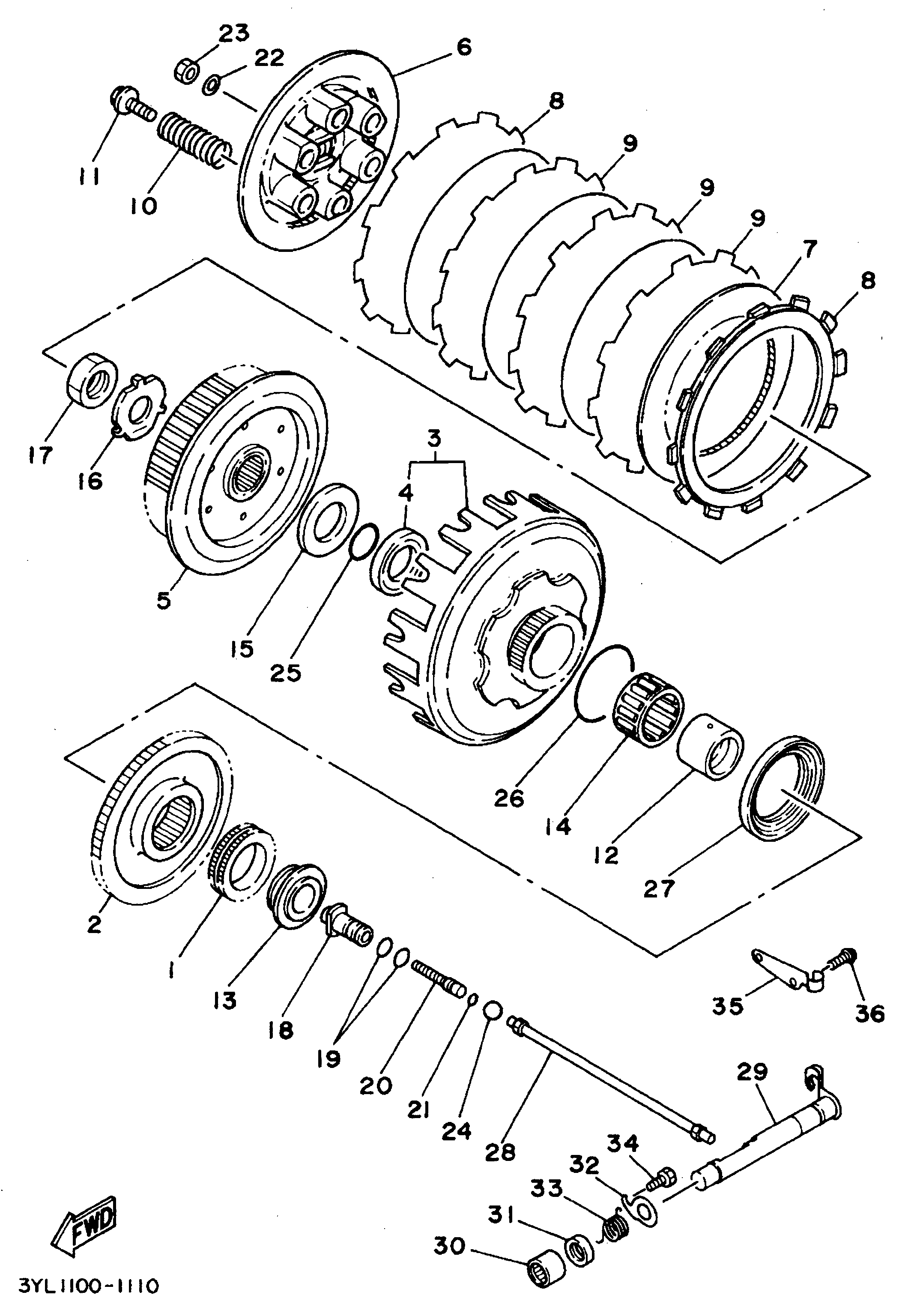 Technical Sports One, LLC 2002 Yamaha TZ250 (5KE3) Clutch