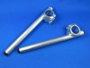 BA12-35-151 CLIP ON HANDLEBAR, BATTLE FACTORY WELDED ALUMINUM (35mm FORK / 15 DEGREE BAR ANGLE) YAMAHA SR500 / SR400 / BMW R1100S