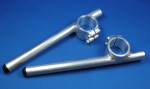 BA12-44-05 CLIP ON HANDLEBAR, BATTLE FACTORY WELDED ALUMINUM (44mm FORK / 5 DEGREE BAR ANGLE) HONDA RS125R (NX4) / NSF250R / YAMAHA TZ125 / MORIWAKI GPMONO / MD250