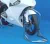 BA00-132MH STAND, BATTLE FACTORY STAINLESS FRONT ADJUSTABLE 1997+ YAMAHA TZ125 (15.5mm PIN)