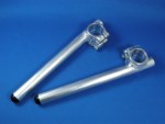 ba12-31-05 CLIP ON HANDLEBAR, BATTLE FACTORY WELDED ALUMINUM (31mm FORK / 5 DEGREE BAR ANGLE) HONDA MH80 / NS1