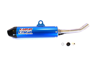 HG06S411BC HGS SILENCER KTM 125SX/150SX 2016-2018/ HUSQVARNA TC125 2016-2018 BLUE, CARBON ENDCAP