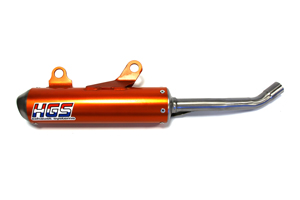 HG06S412O HGS SILENCER KTM 125SX/150SX 2019-2022/ HUSQVARNA TC125 2019-2022 / GasGas MC125 2021-2023 ORANGE