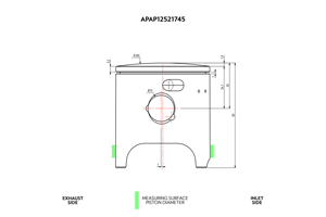 APAP12521745A1 PISTON KIT, VHM BILLET APRILIA RSW125 / RSW250 53.92mm (DOME-TOP PISTON, 1.00mm PISTON RING, 15x45mm PISTON PIN, CIRCLIPS, 0.35mm+0.10mm PISTON RING END GAP, 0.07mm PISTON/CYLINDER CLEARANCE)