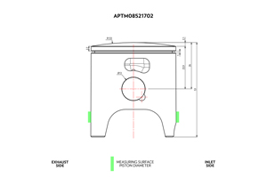 APTM08521702B VHM PISTON KIT TM MX85 2013-2020 47.86